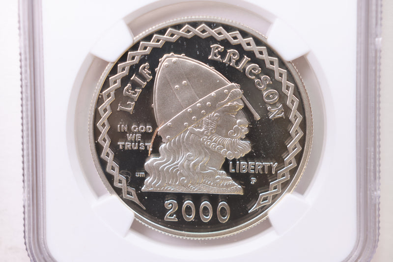 2000-P Leif Ericson Millennium., Silver Commemorative., NGC PF-69., Store