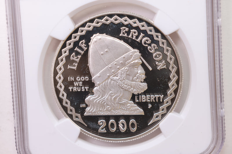 2000-P Leif Ericson Millennium., Silver Commemorative., NGC PF-69., Store