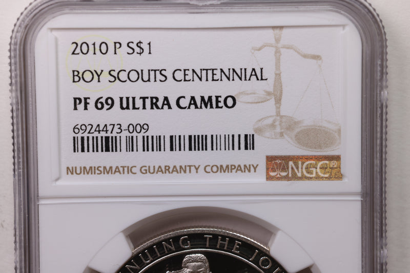 2010-P Boy Scouts., Silver Dollar Commemorative., NGC PF-69., Store