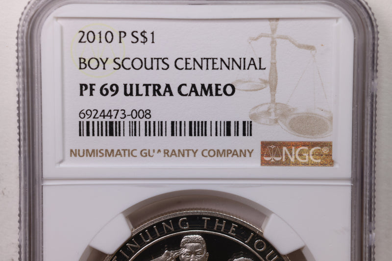 2010-P Boy Scouts., Silver Dollar Commemorative., NGC PF-69., Store