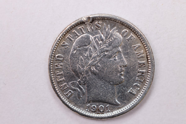 1901-O Barber Silver Dime., X.F+ Details., Store Sale #19385