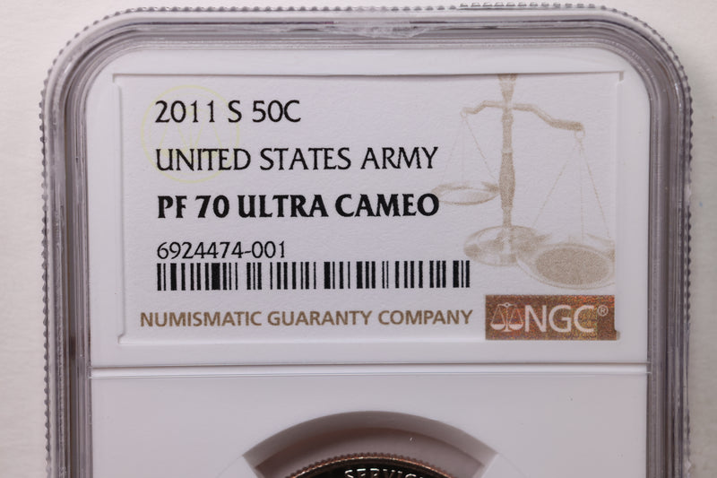 2011-S U.S. Army., Clad Half Dollar Commemorative., NGC PF-70., Store