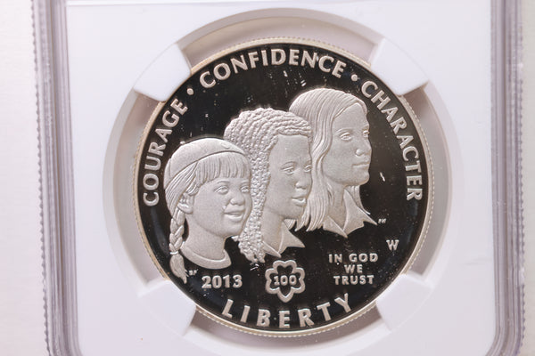 2013-W Girl Scouts Centennial., Silver Commemorative., NGC PF-69., Store #GMC020