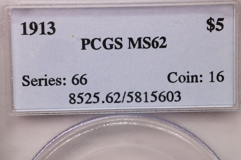 Various Dates., $5 Gold Indian., 'Half Eagle'., PCGS MS-62., Store