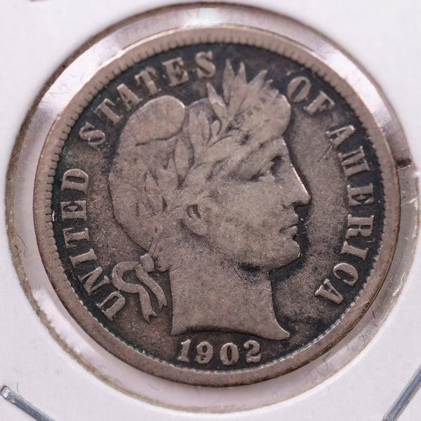 1902-S Barber Silver Dime., V.F., Store Sale #19411