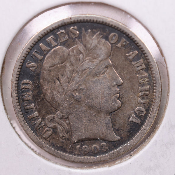 1903-O Barber Silver Dime., V.F., Store Sale #19421