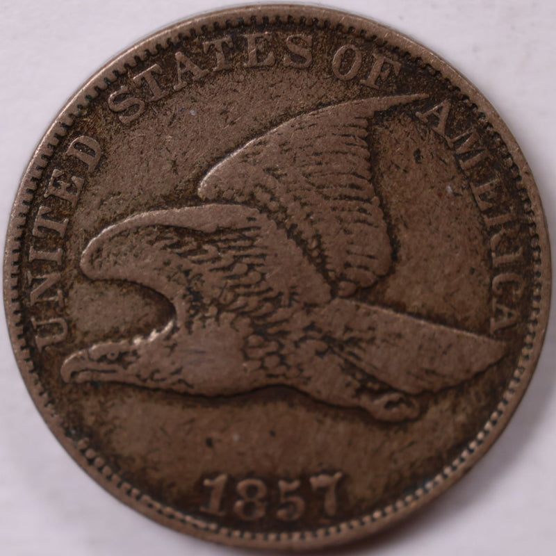 1857, Flying Eagle Cent, Very Fine+ Circulated Coin, Store