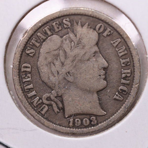 1903-O Barber Silver Dime., V.G., Store Sale #19427