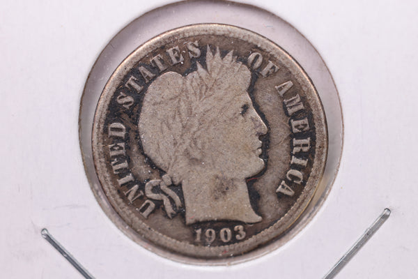 1903-O Barber Silver Dime., V.G., Store Sale #19428