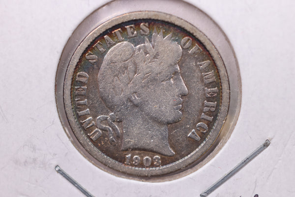 1903-O Barber Silver Dime., V.G., Store Sale #19433