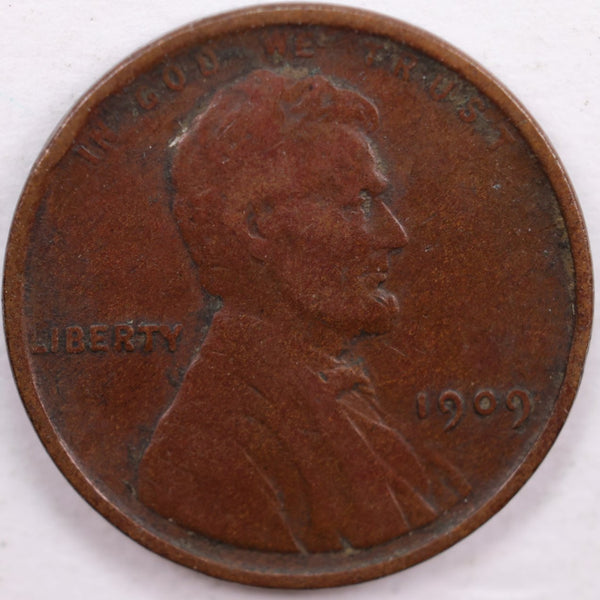 1909 Lincoln Wheat Cent, Fine Circulated Coin, Store #CT0054