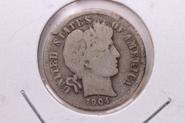 1904 Barber Silver Dime., V.G., Store Sale #19445