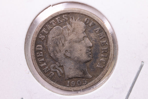 1905 Barber Silver Dime., Fine., Store Sale #19451