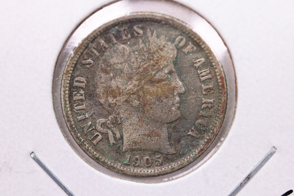 1905-S Barber Silver Dime., V.F., Store Sale #19463