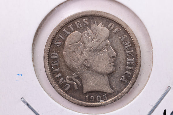 1905-S Barber Silver Dime., Fine., Store Sale #19465