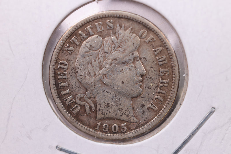 1905-S Barber Silver Dime., Fine., Store Sale