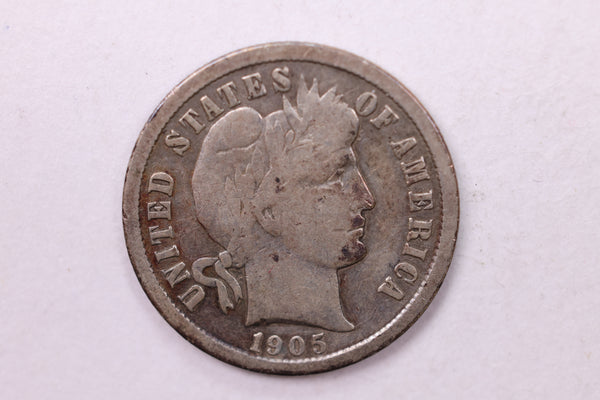 1905-S Barber Silver Dime., V.G., Store Sale #19470