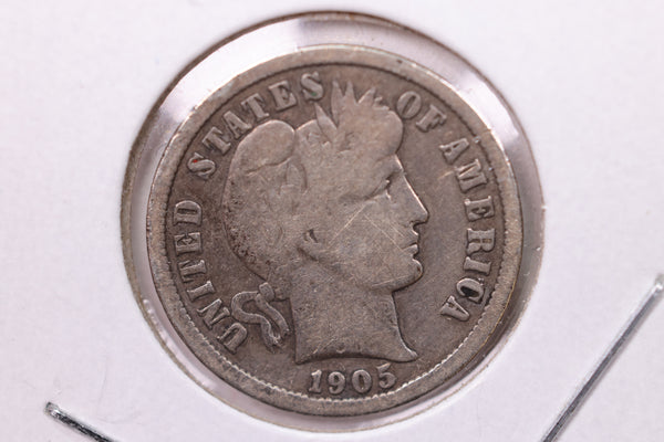 1905-S Barber Silver Dime., V.G., Store Sale #19472