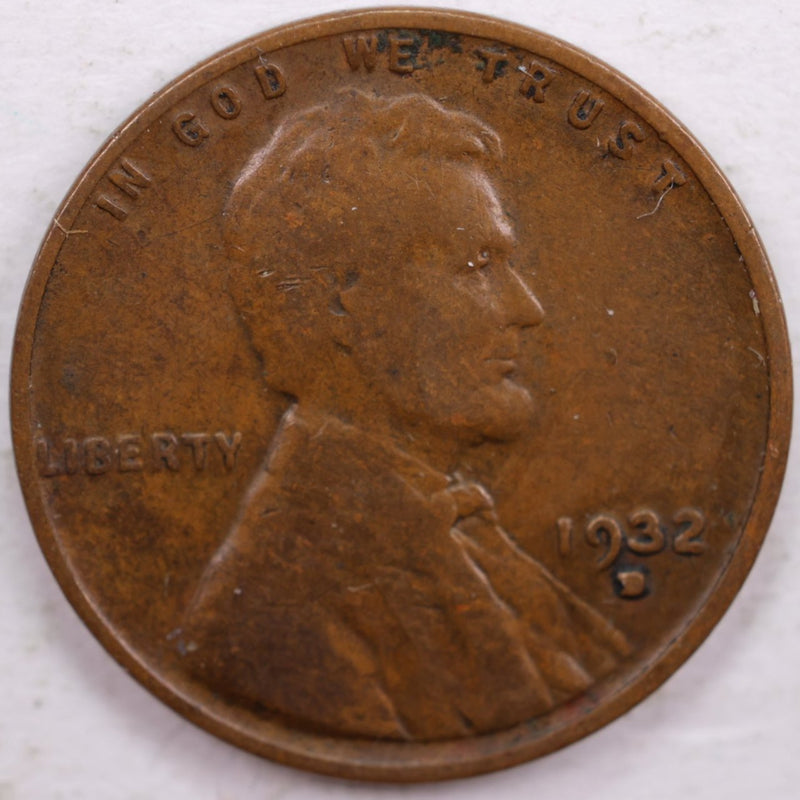 1932-D Lincoln Wheat Cent, Very Fine Circulated Coin, Store