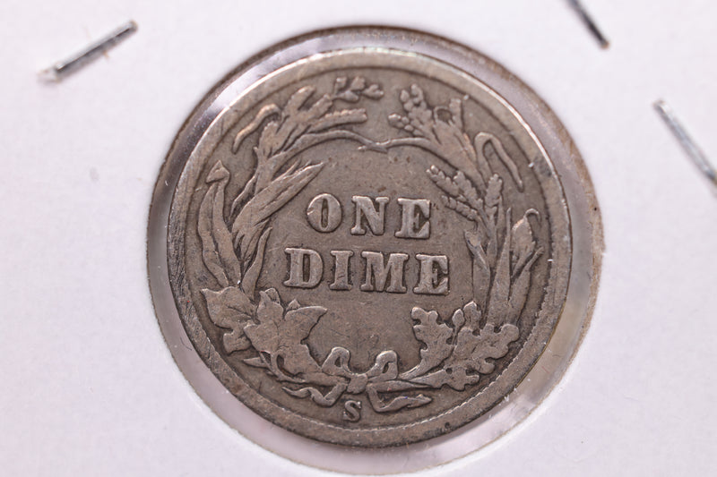 1905-S Barber Silver Dime., V.G., Store Sale