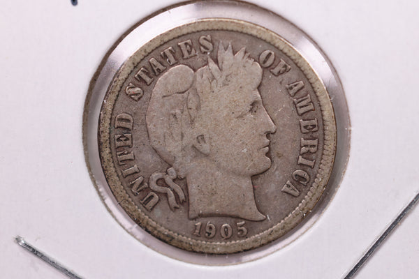 1905-S Barber Silver Dime., V.G., Store Sale #19473