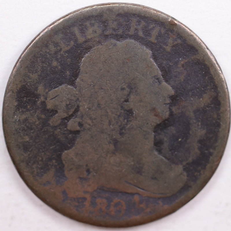 1804 Draped Bust Half Cent, Very Good Circulated Coin, Store