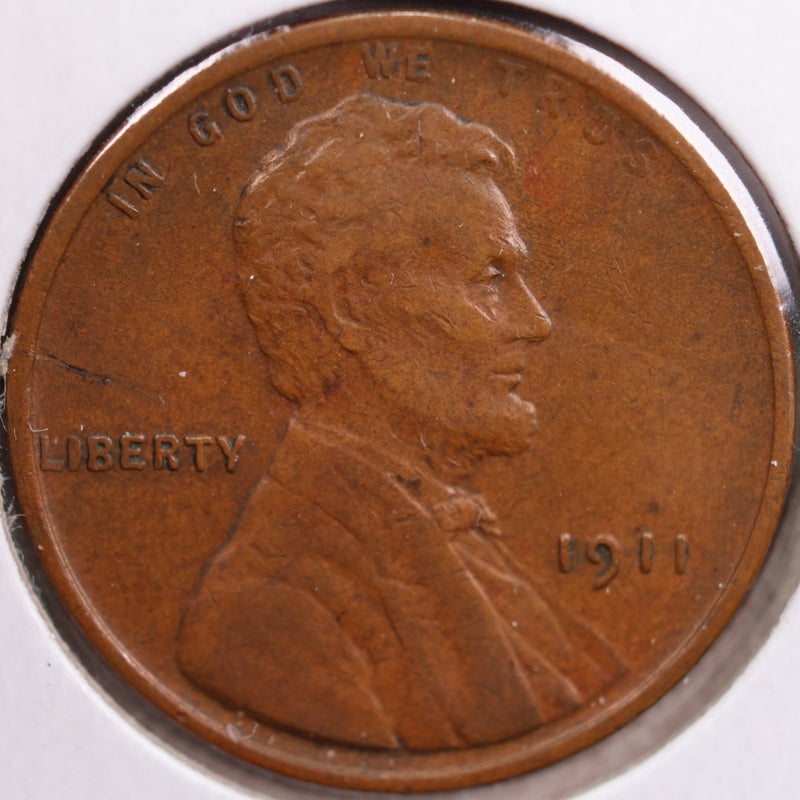 1911 Lincoln Wheat Cent, Extra Fine Circulated Coin, Store