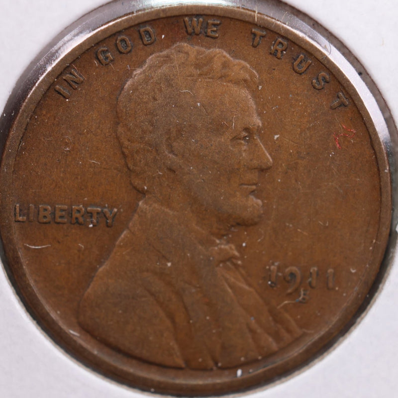 1911-S Lincoln Wheat Cent, Very Fine Circulated Coin, Store