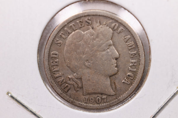 1907-O Barber Silver Dime., Fine., Store Sale #19506