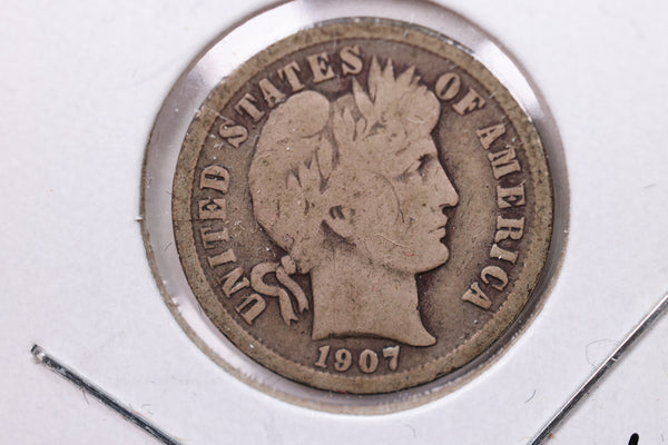 1907-O Barber Silver Dime., V.G., Store Sale #19507