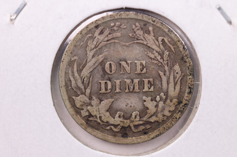 1908 Barber Silver Dime., V.G., Store Sale