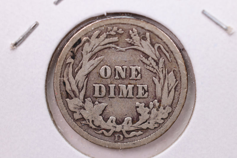 1908-D Barber Silver Dime., Fine., Store Sale