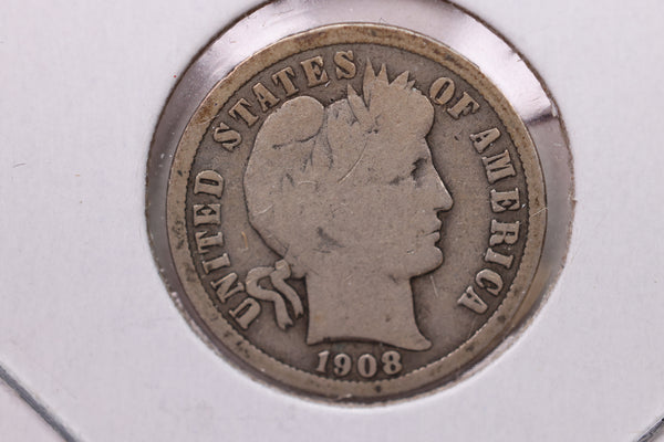 1908-D Barber Silver Dime., Fine., Store Sale #19520