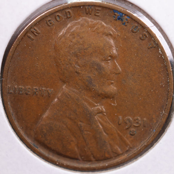 1931-S Lincoln Wheat Cent, Extra Fine Circulated Coin, Store #CT0123