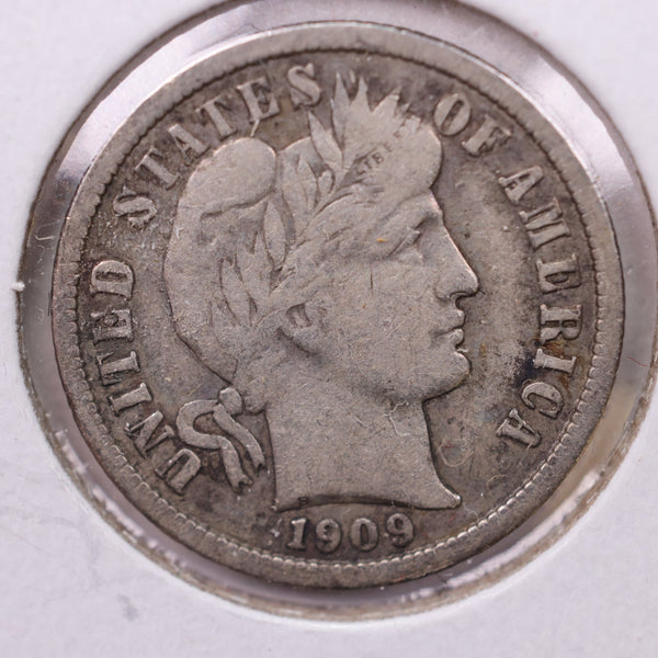 1909 Barber Silver Dime., V.F., Store Sale #19526