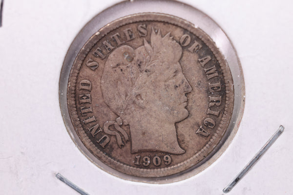 1909 Barber Silver Dime., V.F., Store Sale #19527