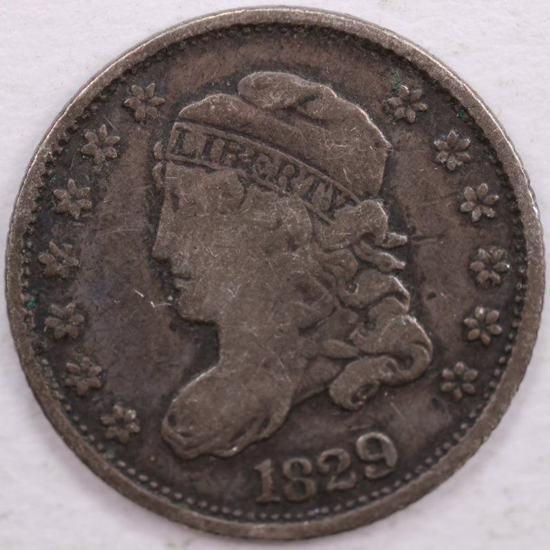 1829 Cap Bust Half Dime, Fine Circulated Coin., Store