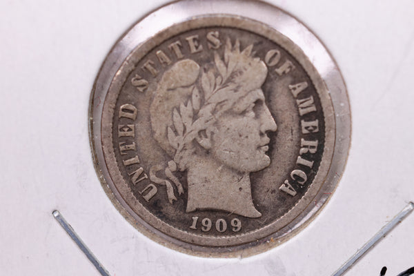 1909 Barber Silver Dime., V.F., Store Sale #19528