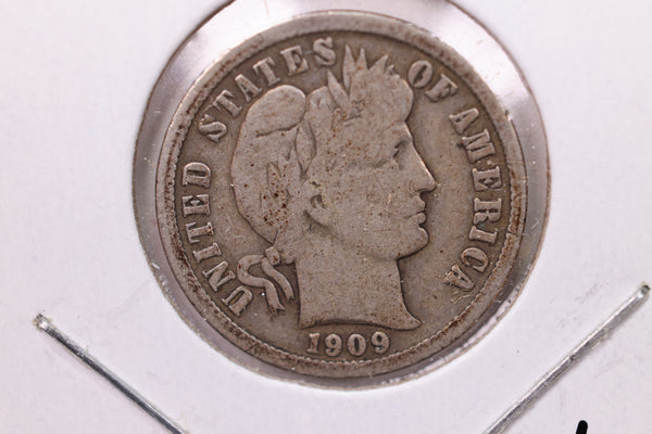 1909 Barber Silver Dime., V.G., Store Sale #19534