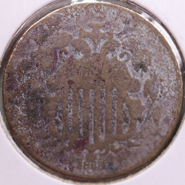 1868 Shield Nickel, Poor Circulated Coin, Store #NL007