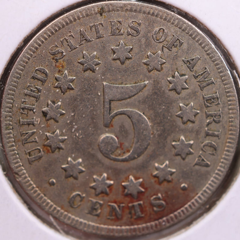 1868 Shield Nickel, Fine Circulated Coin, Store