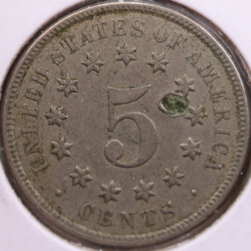 1869 Shield Nickel, Fine Circulated Coin, Store