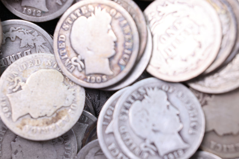 1892-1916 Barber Silver Dime Rolls., Store Sale