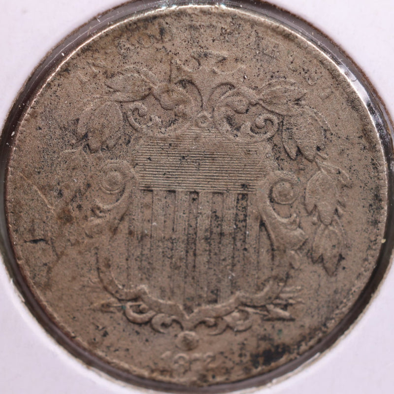 1872 Shield Nickel, Good+ Circulated Coin, Store