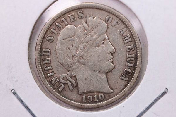 1910 Barber Silver Dime., V.F., Store Sale #19552