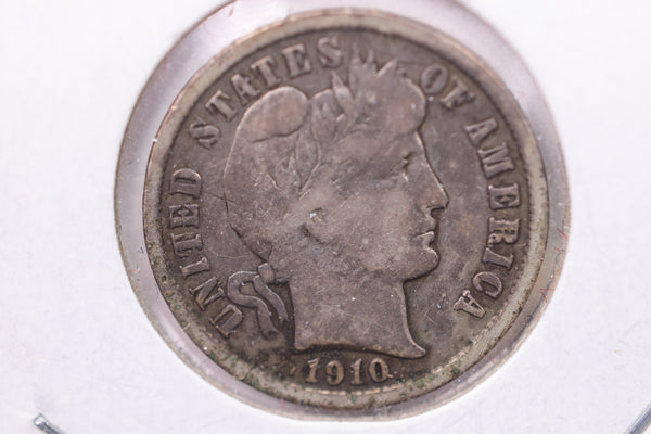 1910 Barber Silver Dime., V.G., Store Sale #19556