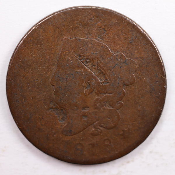 1818 Matron Head., Large Cent., About Good Detailed Coin., Store Sale #CT0022