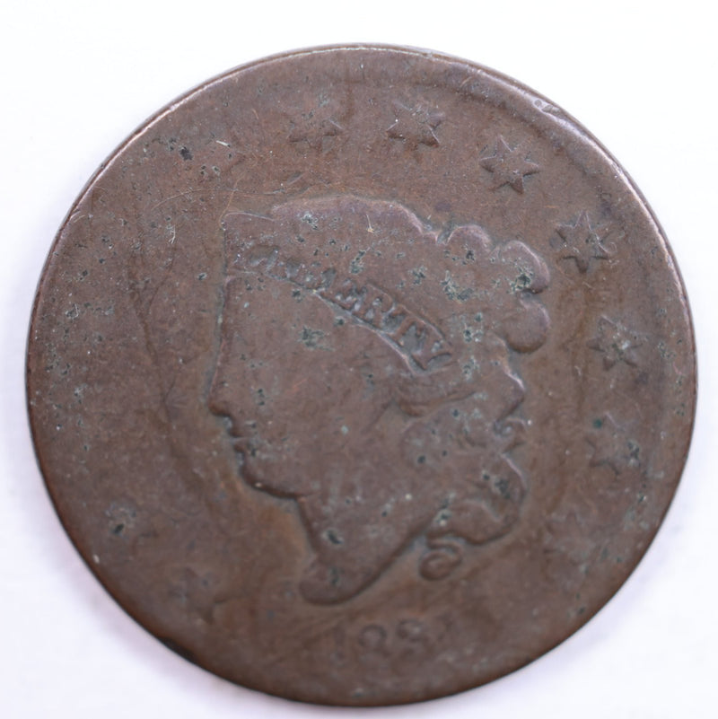 1831 Matron Head., Large Cent., Good Details., Circulated Coin., Store Sale