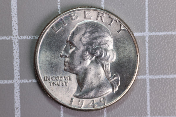 1949-D Washington Silver Quarter, Gem Brilliant Uncirculated, Store Sale#230727054