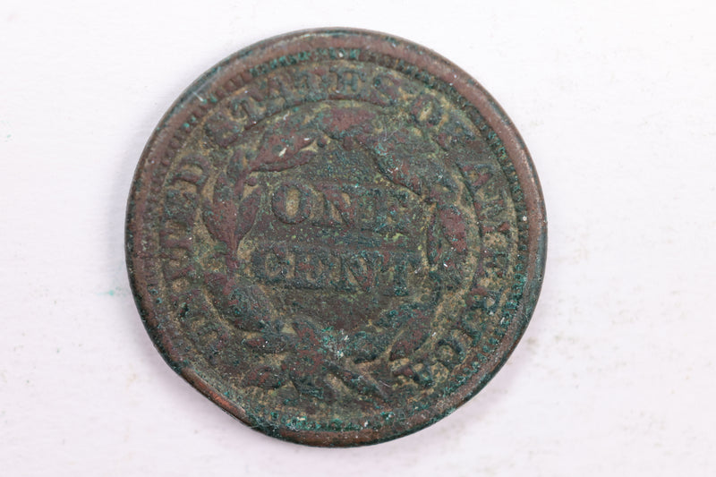 1847 Braided Hair., Large Cent., Very Good Detail., Circulated Coin., Store Sale